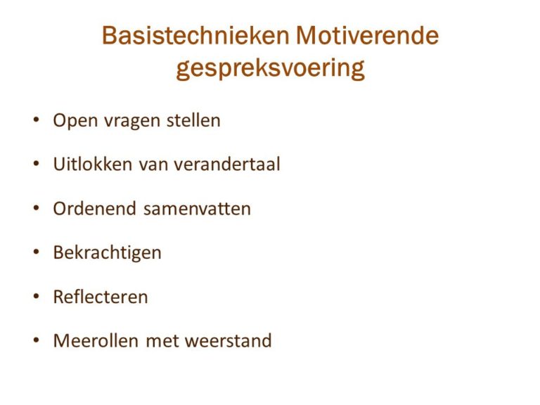 Basistechnieken+Motiverende+gespreksvoering - Ellen Joormann